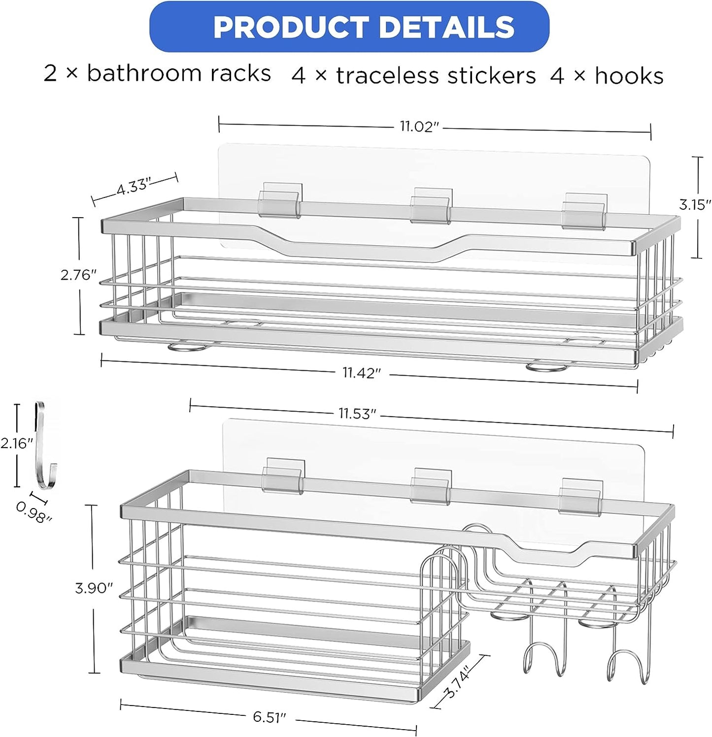 Self Adhesive Shower Shelvesr