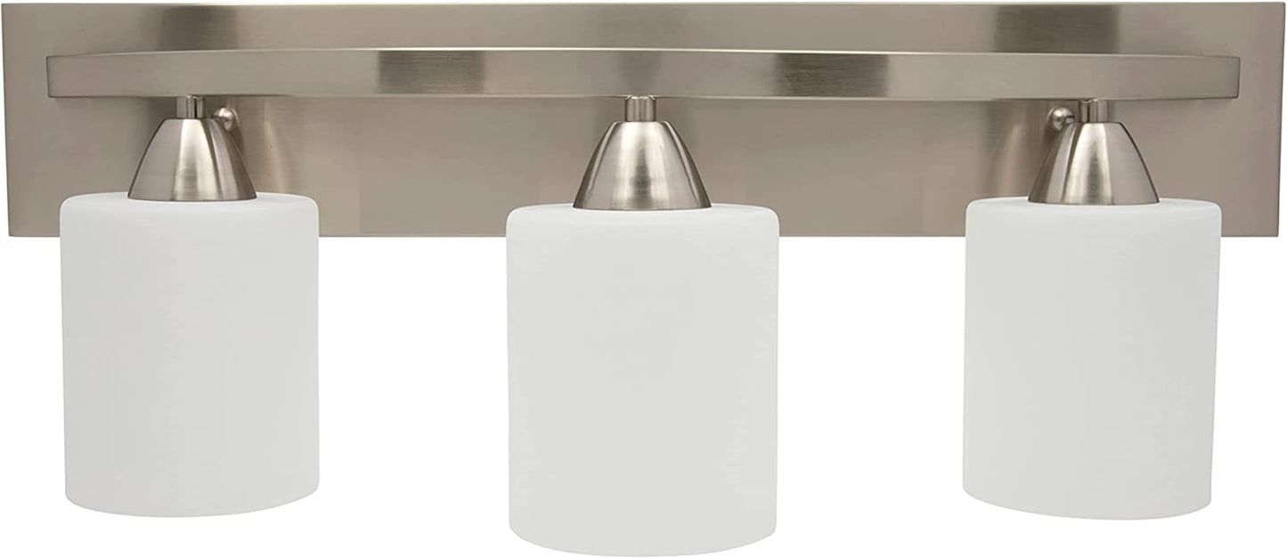 | Bathroom Vanity Light Bar | Interior Bathroom Lighting Fixtures with Modern Glass Shade