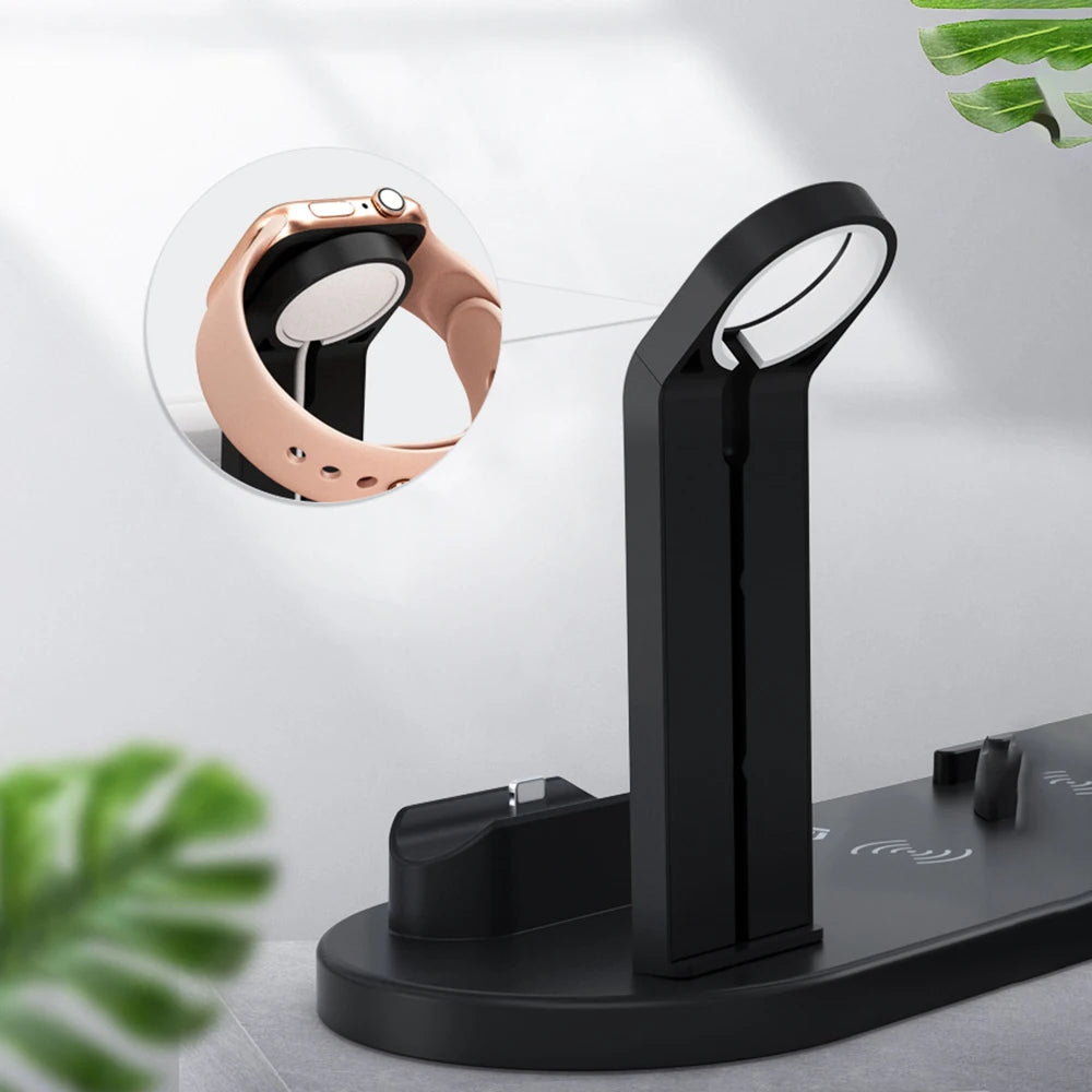 Best-Tech 4 In 1 Wireless Charging Dock 10w Wireless Fast Charging Mobile Phone Watch Earphone Charging Stand Charging Base