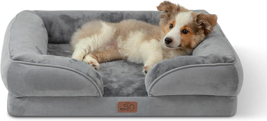 Orthopedic Bed for Medium Dogs -Grey