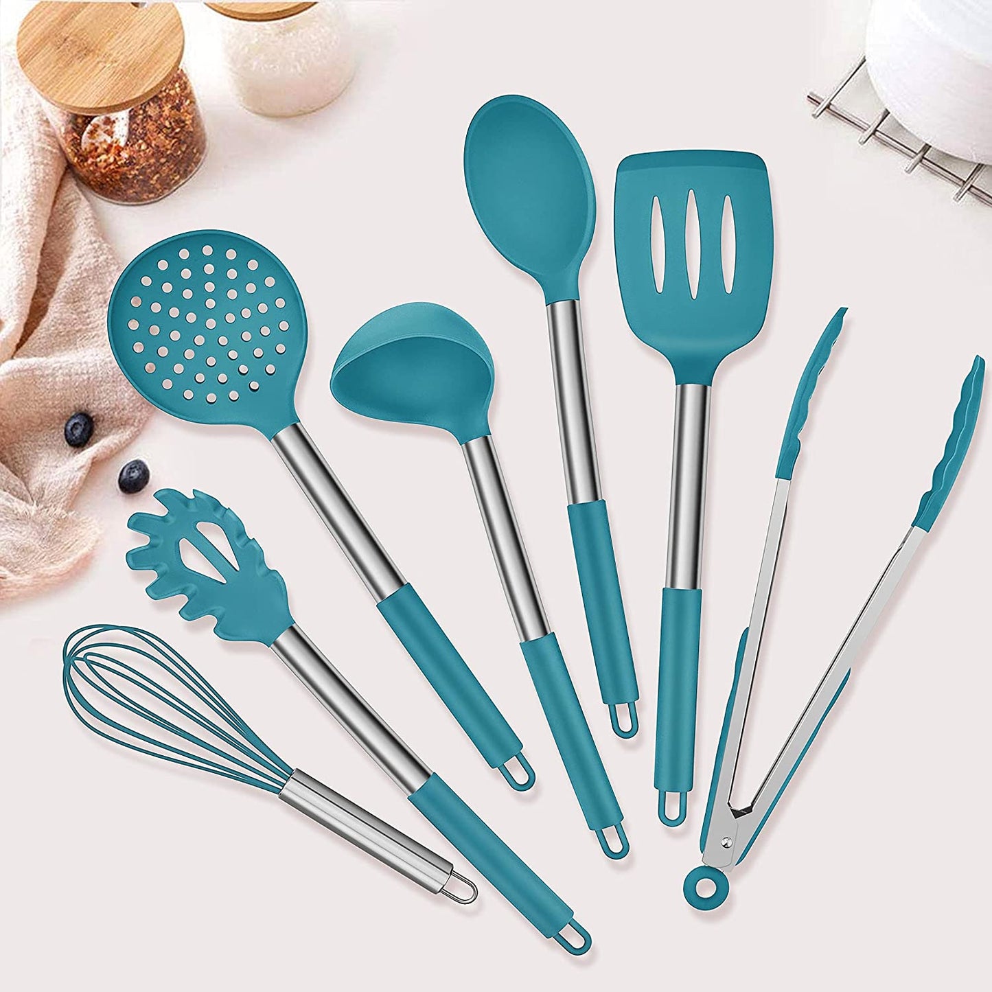 27 Pieces Silicone Cooking Utensils Set with Holder