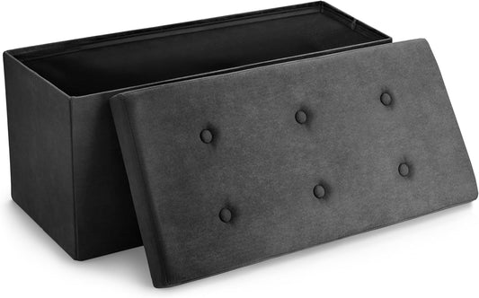 Storage Ottoman Bench – Black)