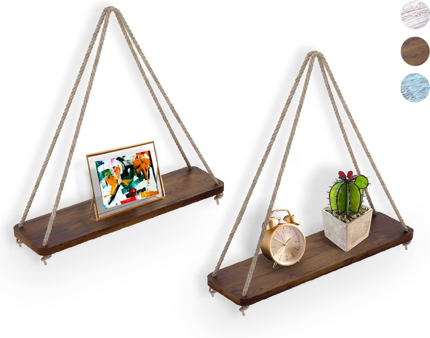 Hanging Shelves for Wall - Set of 2 